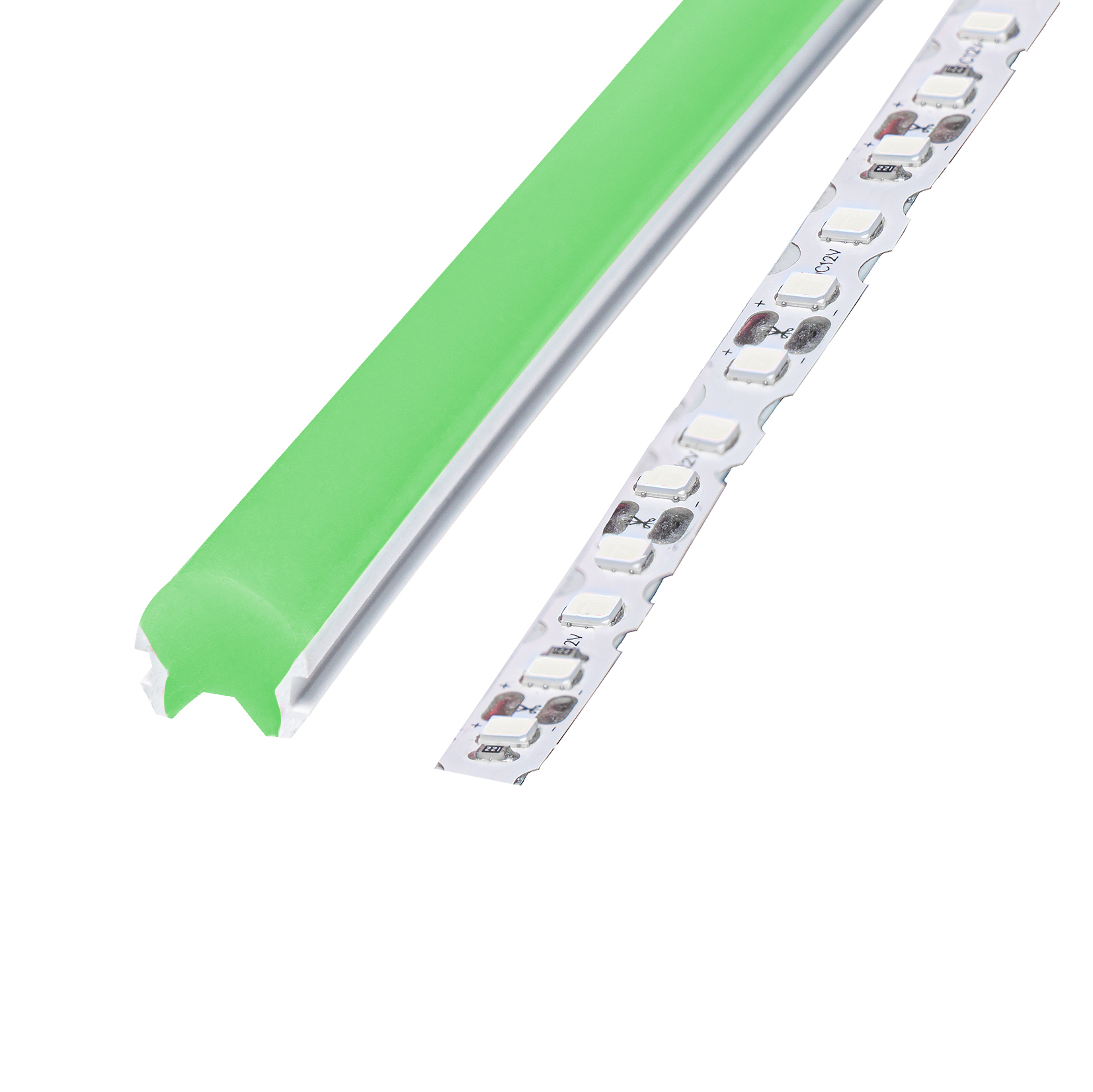 NEON Flexible LED Silicone Flexible LED Two Piece Green, DC12V
